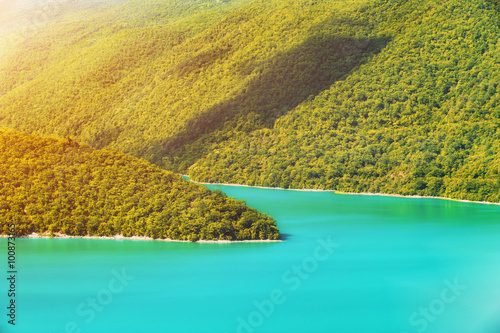 Mountain landscape in green wally 