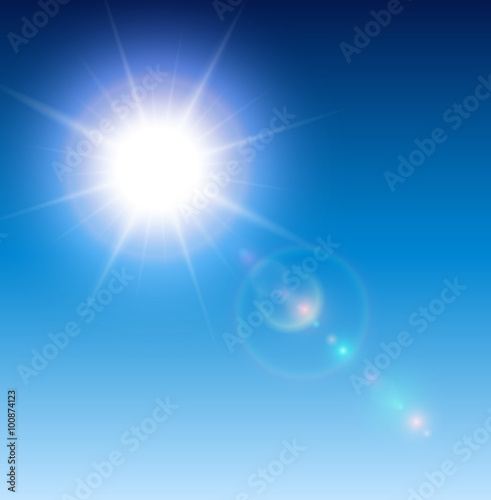 Sun with lens flare