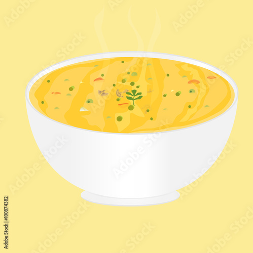 plate of vegetable soup