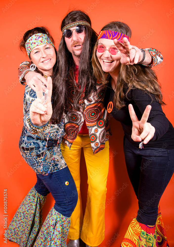 Fasching – Hippies Stock Photo | Adobe Stock