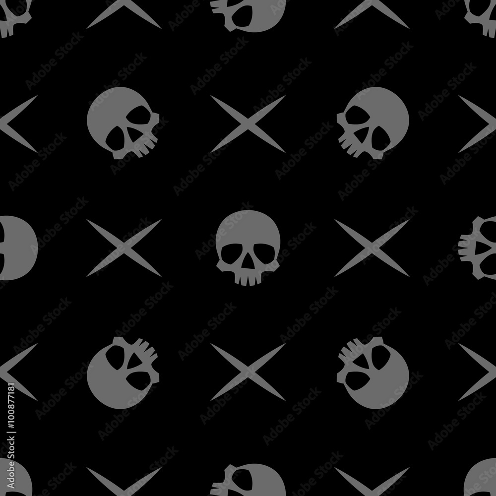 pattern skull  bone cross