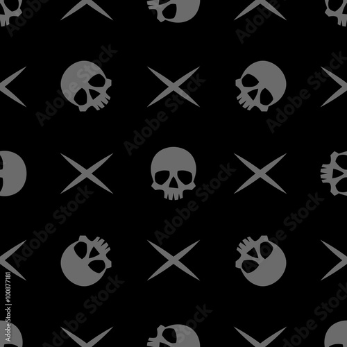 pattern skull  bone cross
