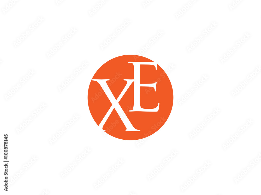 Fototapeta premium Double XE letter logo