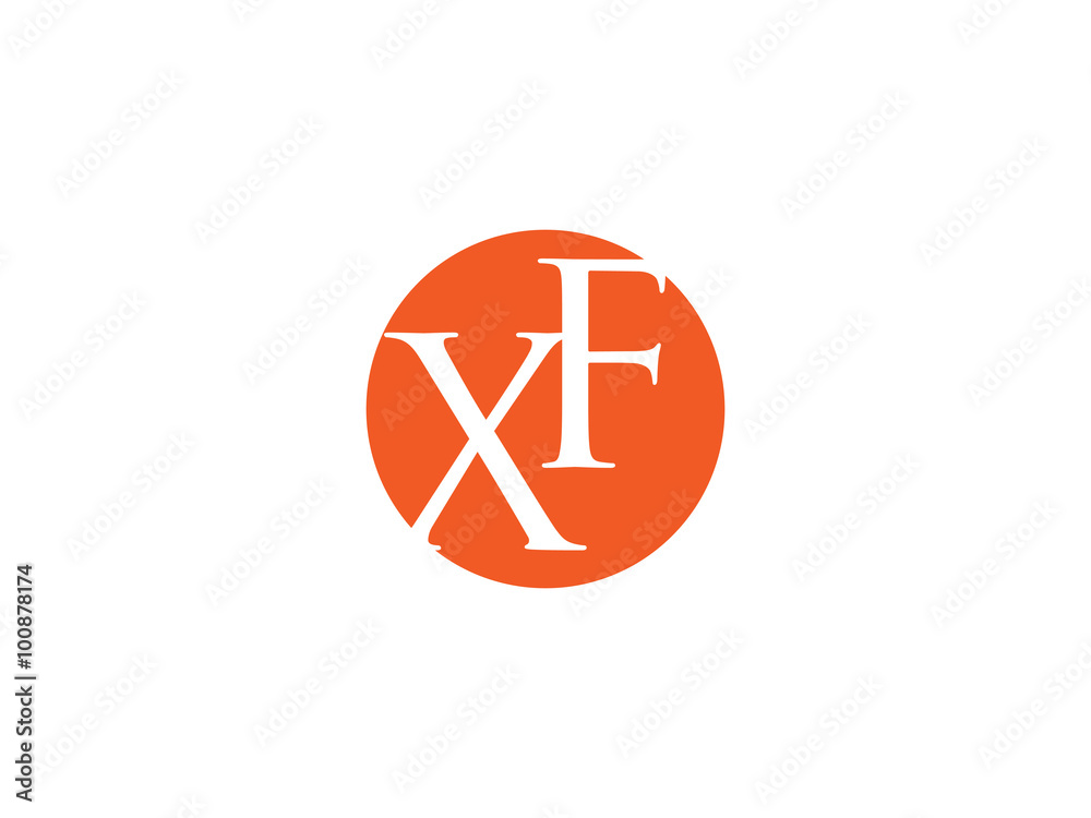 Fototapeta premium Double XF letter logo