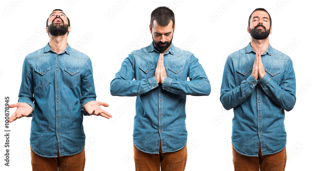 Man in zen position Man in zen position