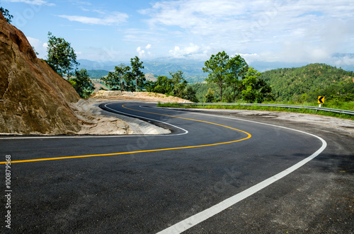 curve road on the hill