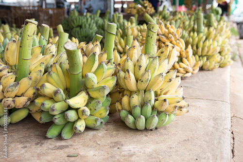 Bunch of ripe bananas in Agricultural market