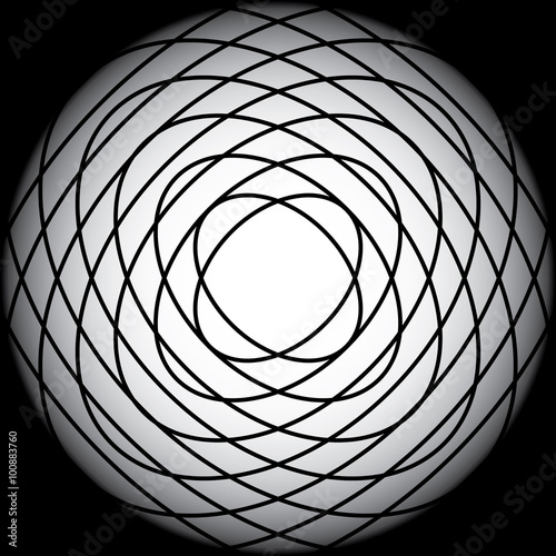 overlapped ellipse in black gradient background