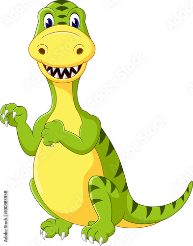 illustration of cute dinosaurus cartoon