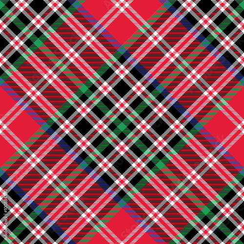 Kemp tartan fabric texture check diagonal pattern seamless