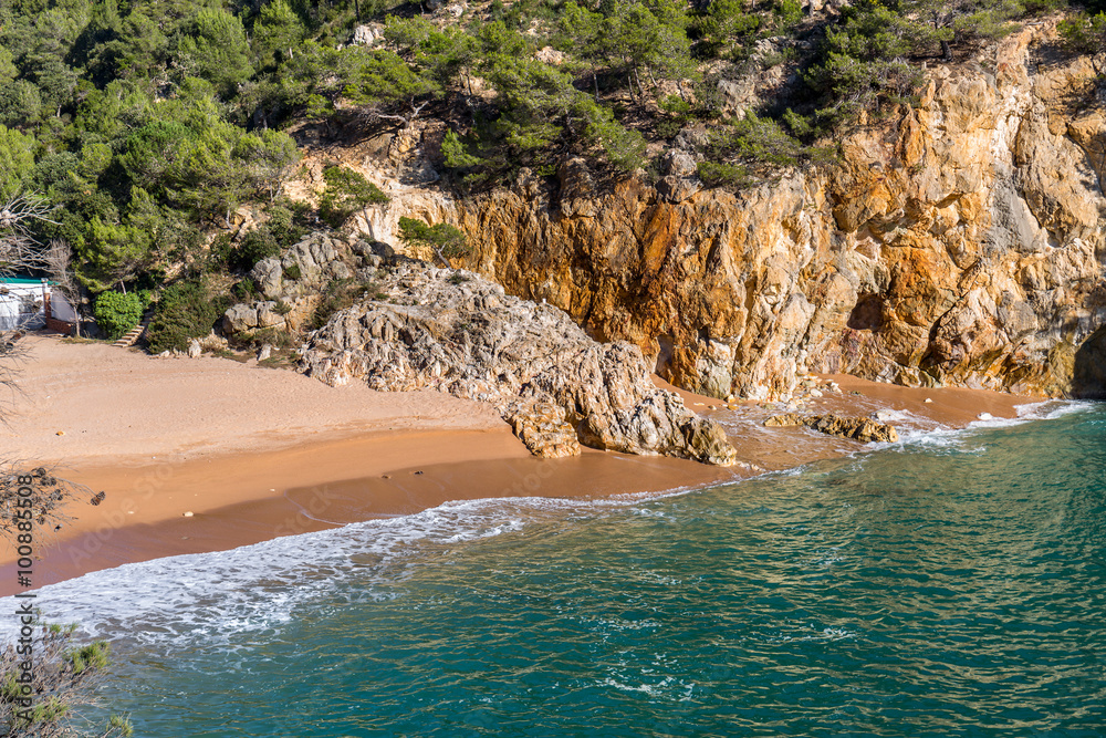 Cala Pola cove in Costa Brava near Tossa de Mar, Catalonia