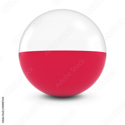 Free Download Polish Flag Ball - Flag of Poland on Isolated Sphere - GFXLoad