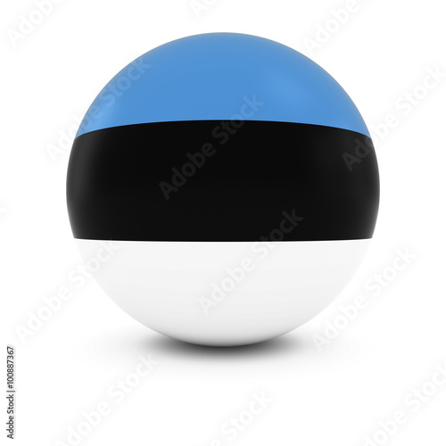 Free Download Estonian Flag Ball - Flag of Estonia on Isolated Sphere - GFXLoad