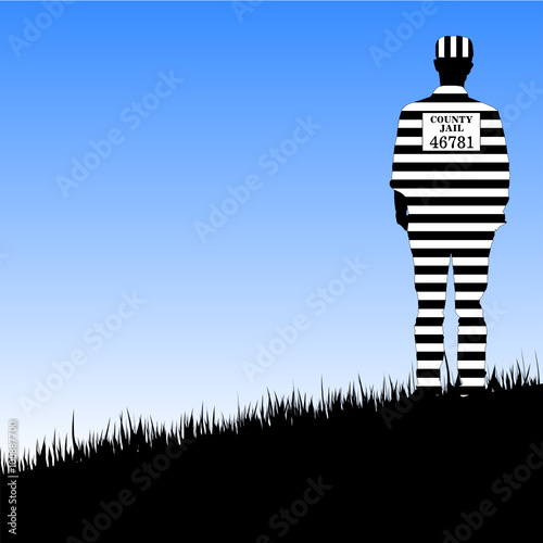 prisioner county jail illustration in nature