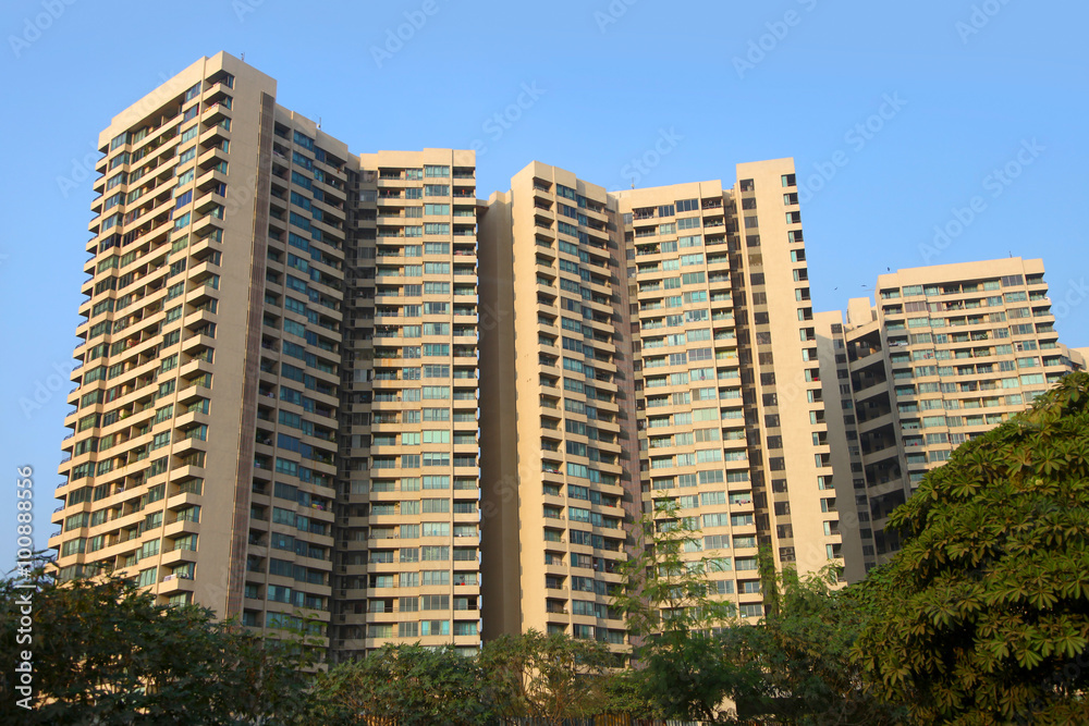 Huge apartment building in mumbai