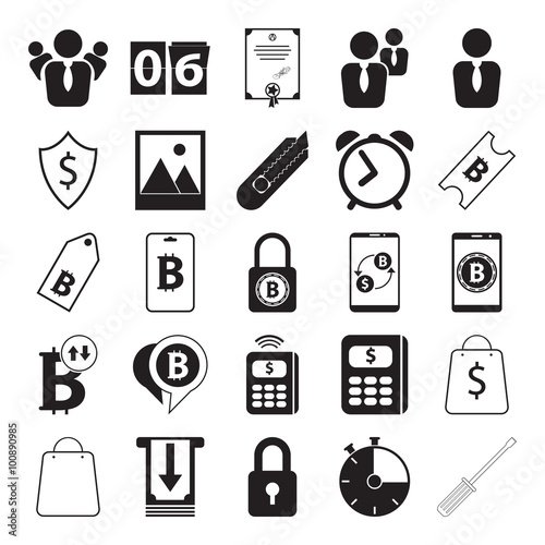 illustration of bussines vector set icon