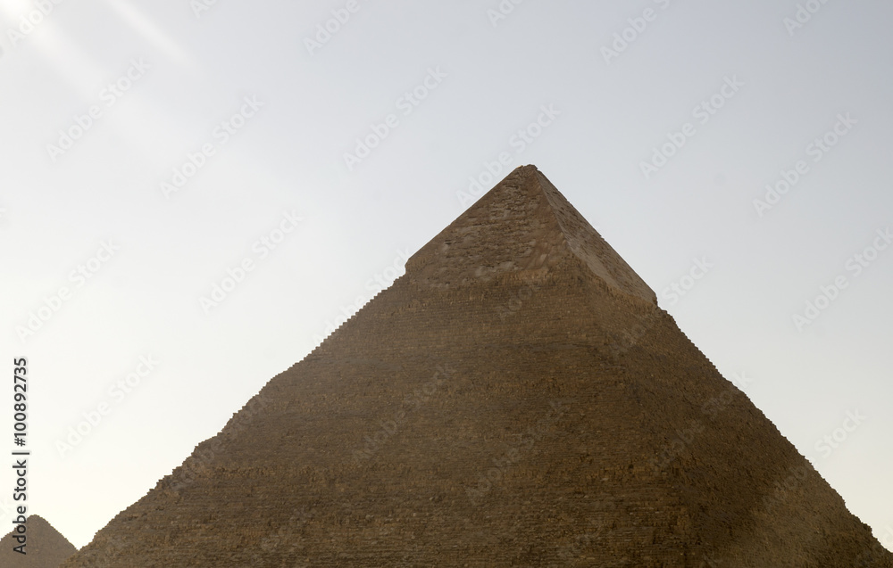 Pyramid of Khafre in the sunlight Pyramid of Khafre in the sunlight