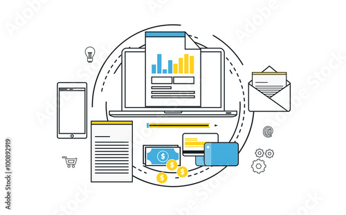 Online transactions concept