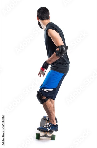 Man riding his skateboard © luismolinero