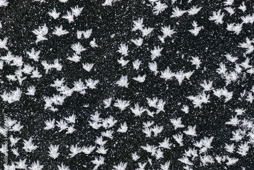 White frost formations on b...