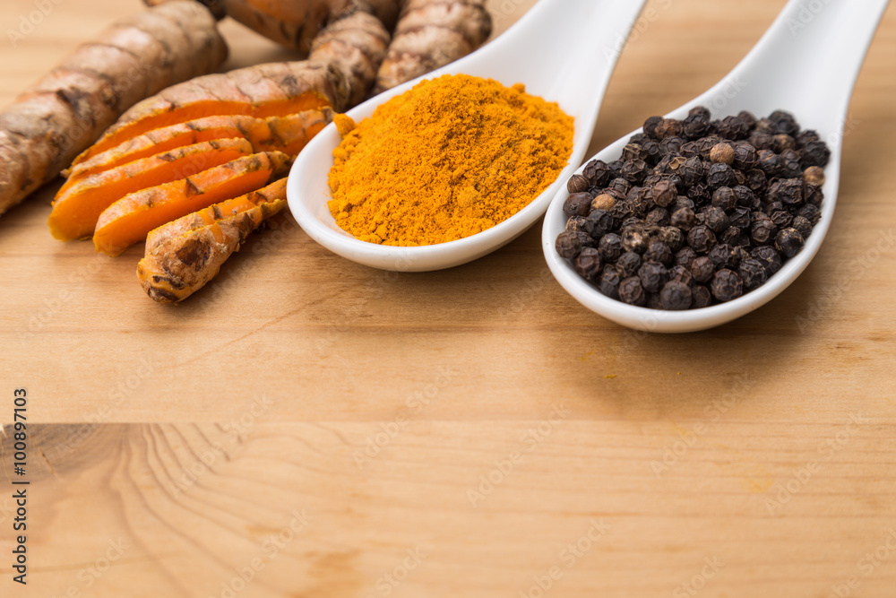 Turmeric roots and black pepper combination enhances bioavailability of