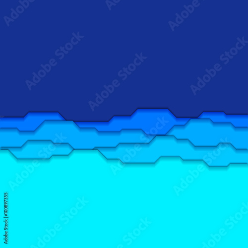 Quadro em tela Abstract Blue Stack Background