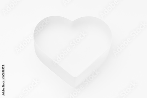 Heart shaped object isolated on white background