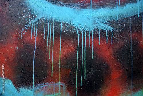 spray-paint graffiti detail