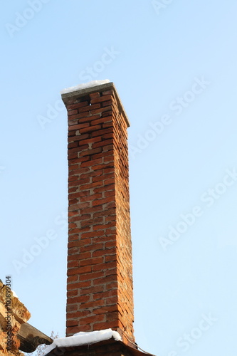 old brick chimney