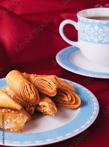 Puff pastry with sesame seeds