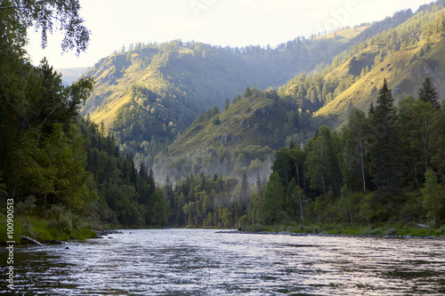 Katun river. Mountain Altai landscape. Russia. © alexxich