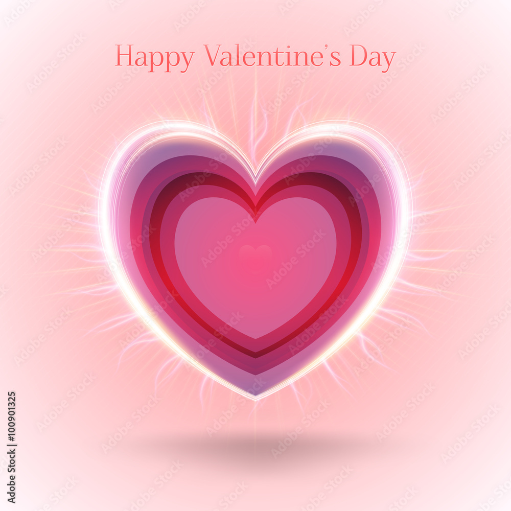 Valentines Day Abstract Background. Romantic Vector Illustration for Greeting Cards Design. Happy Valentines Day