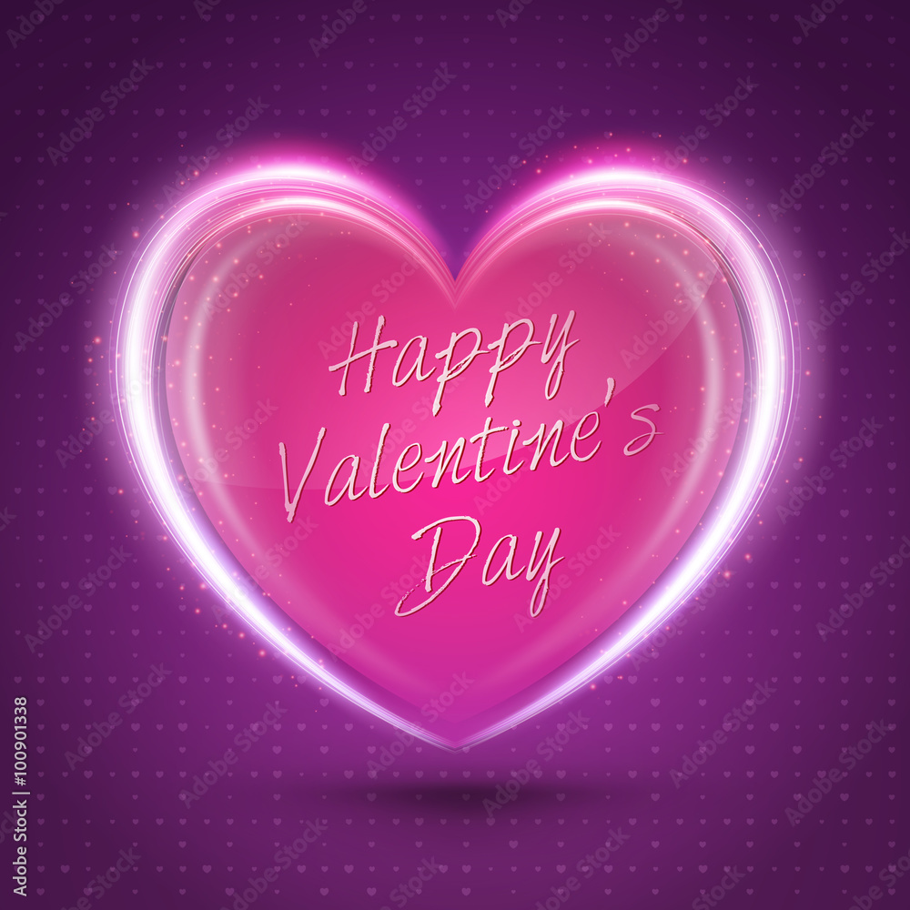 Valentines Day Abstract Background. Romantic Vector Illustration for Greeting Cards Design. Happy Valentines Day