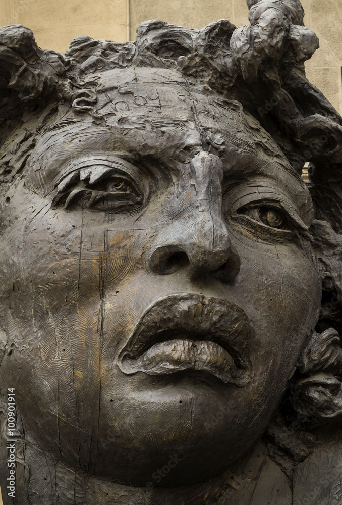  Bronze street art - woman sculpture.