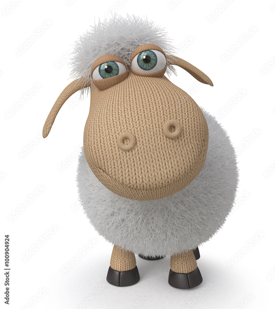 Fototapeta premium 3d ridiculous sheep