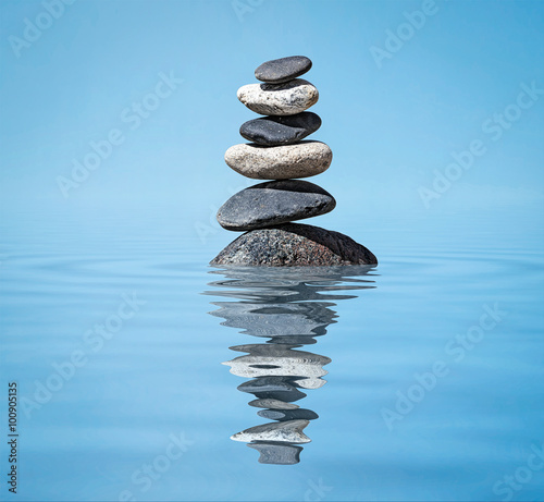 Canvas Print Zen balanced stones stack