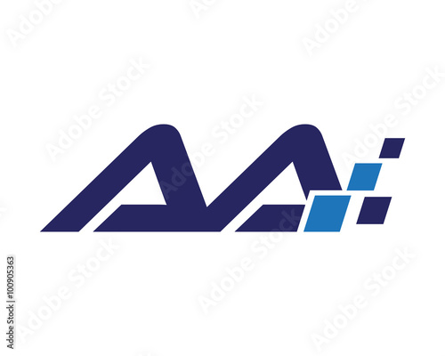 AA digital letter logo