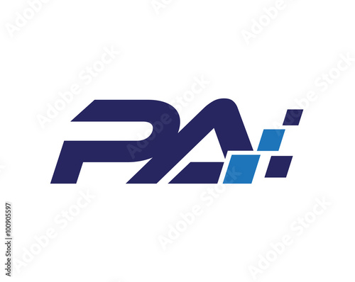 PA digital letter logo