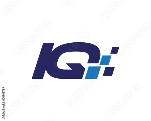 IQ digital letter logo