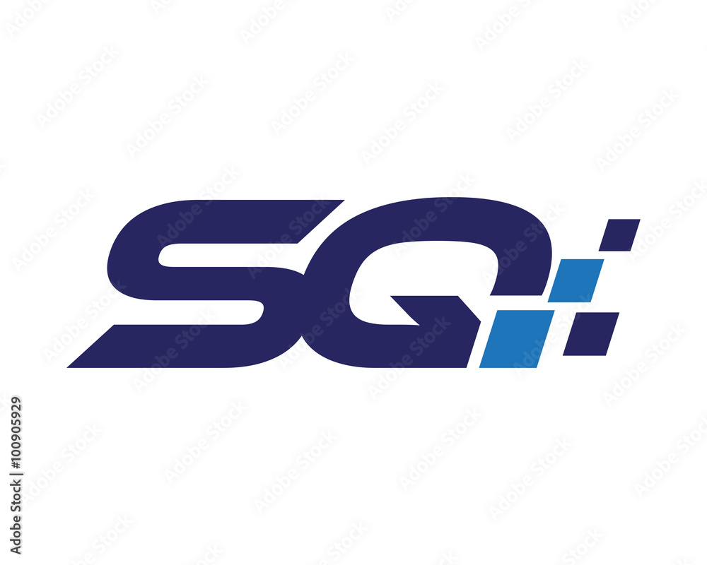 SQ digital letter logo