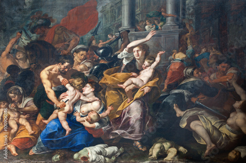 Milan - paint of Massacre of the Innocents from San Eustorgio church