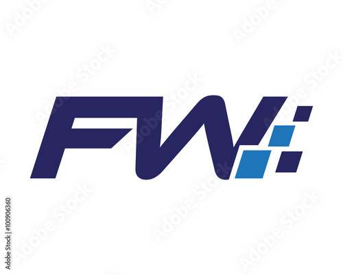 FW digital letter logo