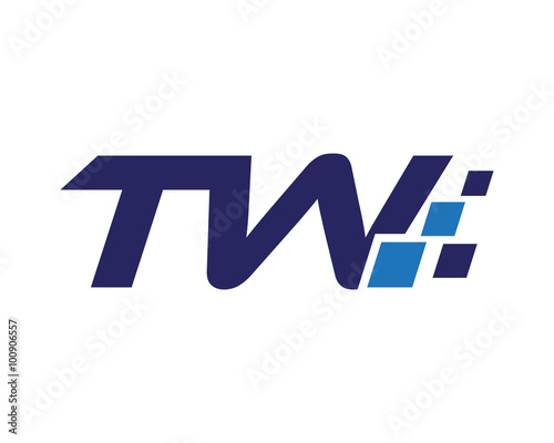 TW digital letter logo