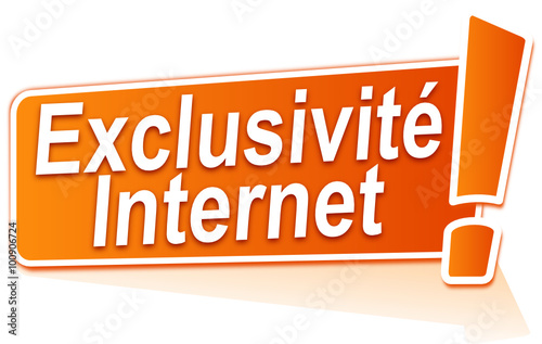 exclusivité internet sur étiquette orange