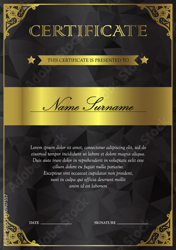 Certificate and diploma template