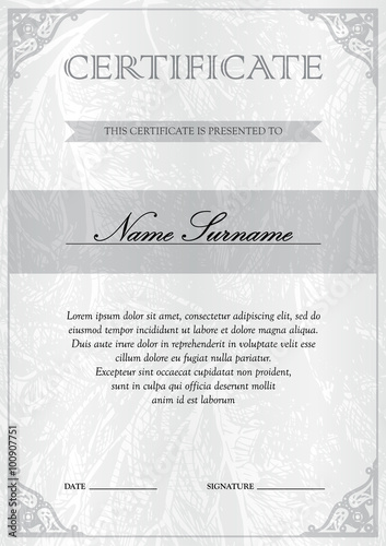 Certificate and diploma template