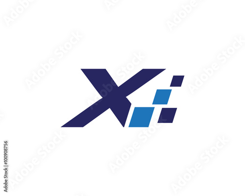 X digital letter logo