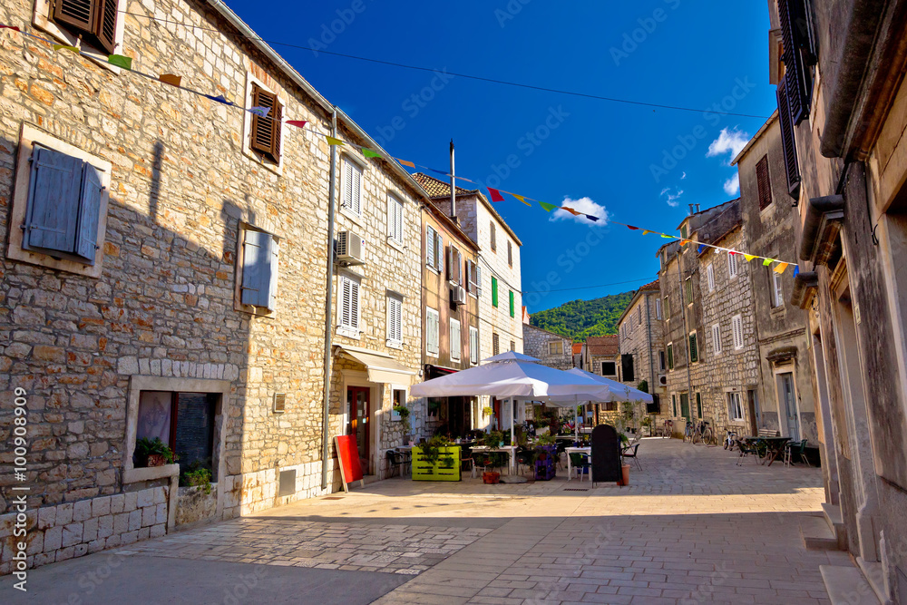 Colorful stone streets of Stari Grad