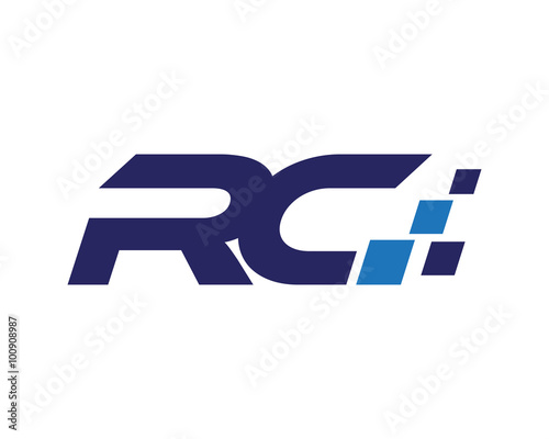 RC digital letter logo