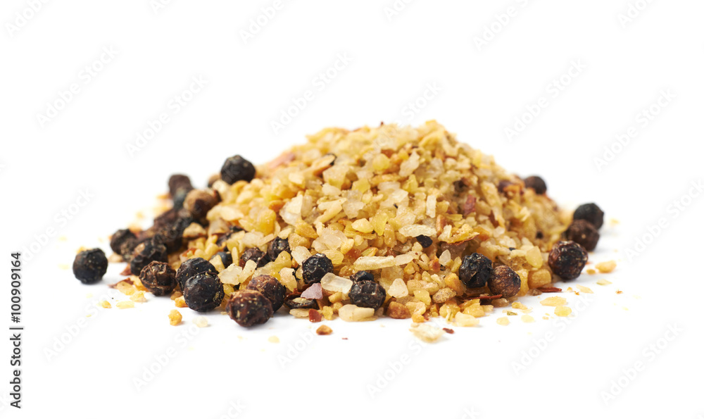 Pile of garlic and pepper seasoning Pile of garlic and pepper seasoning